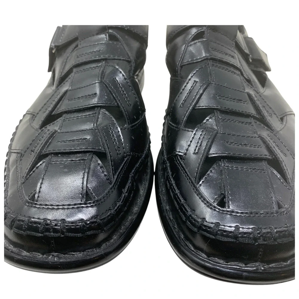 Stacy Adams Fisherman Sandals Men's Sz 12 Black Comfort Resort Casual Shoes